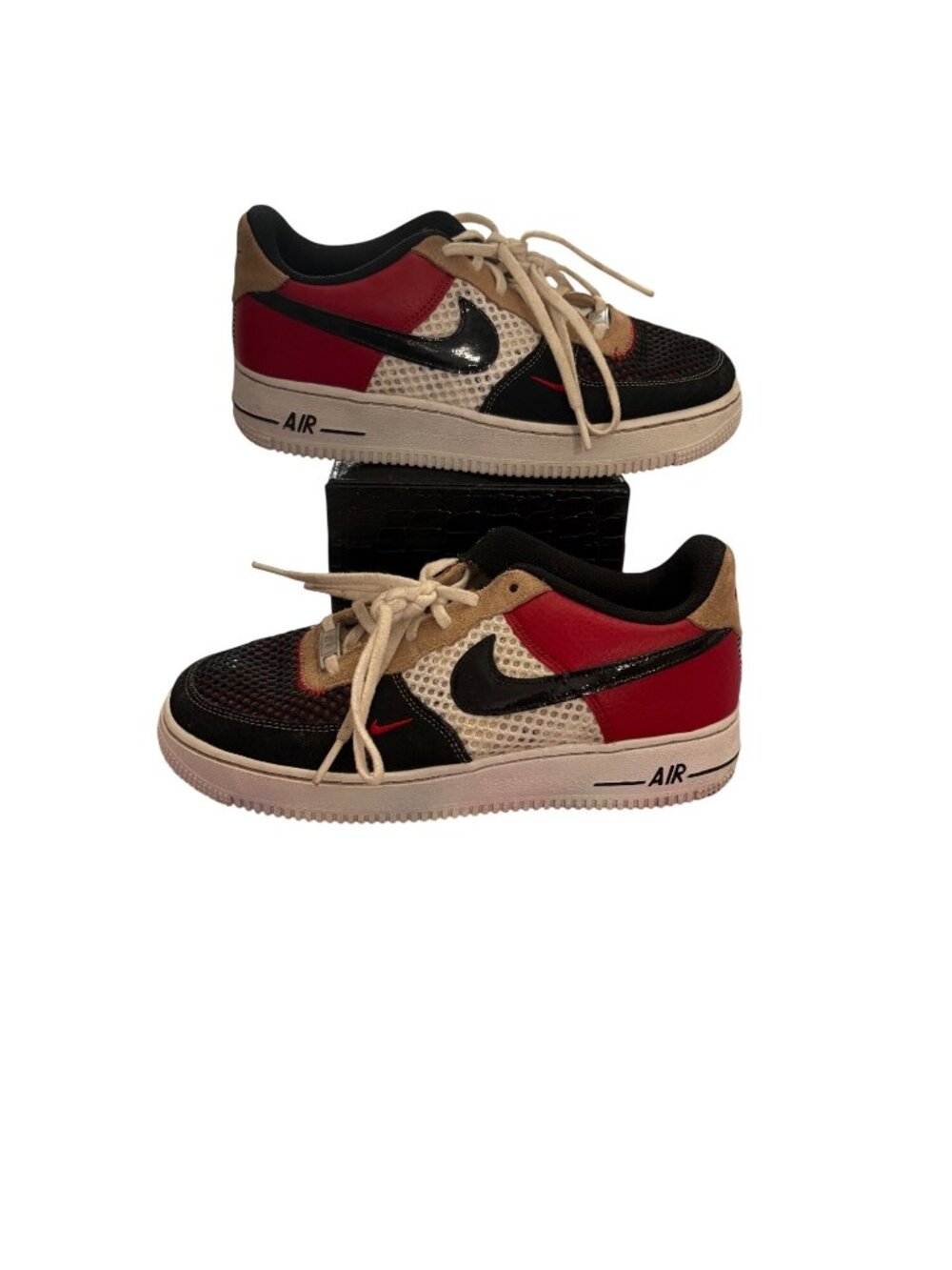 Nike Air Force 1 Y2K Altea & Reveal Low Streetwear Sneakers 6.5Y Red/Black/White
